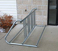 W Style Galvanized Bike Racks